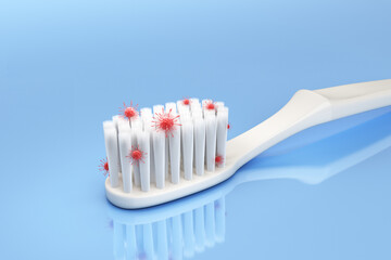歯ブラシに細菌が繁殖する